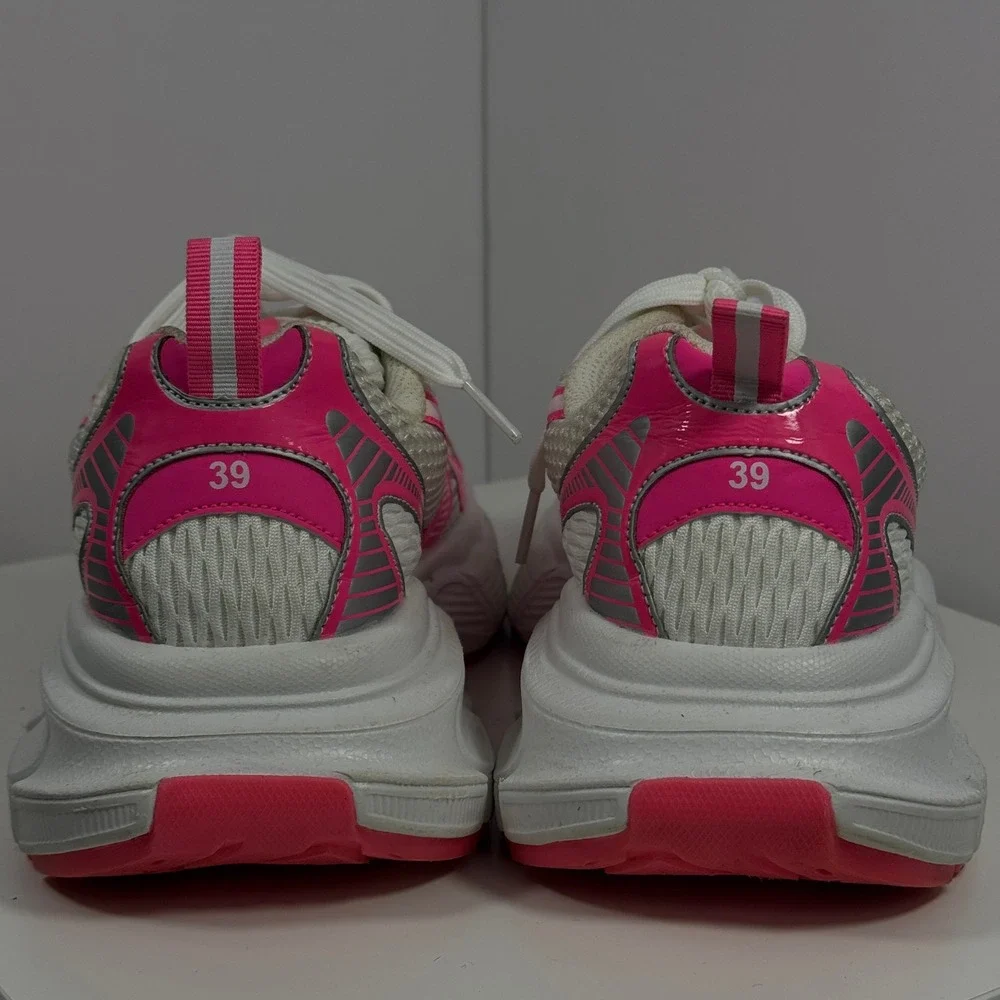 Chunky Sneakers‎ Women Size 9M Hot Pink White Mesh Athletic